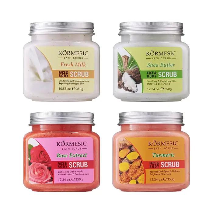KORMESIC curcuma corps gommage crème visage hydratant nettoyage en profondeur lait Rose doux tendre