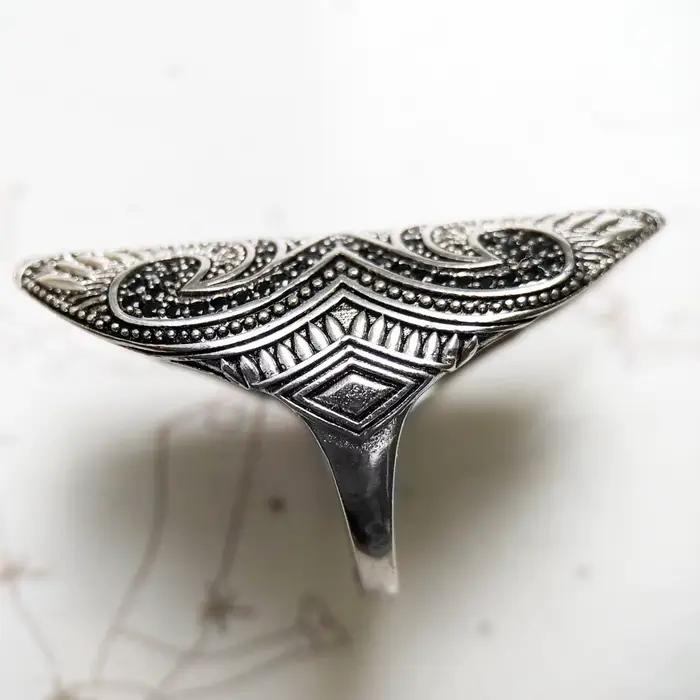 Bague Maori, ornement de tatouage culturel, ensembles de mariée, bijoux à la mode pour femmes et hommes, cadeau en argent Sterling 925