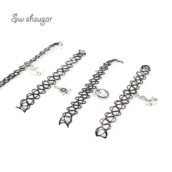 Collier élastique clavicule tatouage tour de cou ancre charme cou chaîne fête d'anniversaire remise des diplômes anniversaire vacances de noël