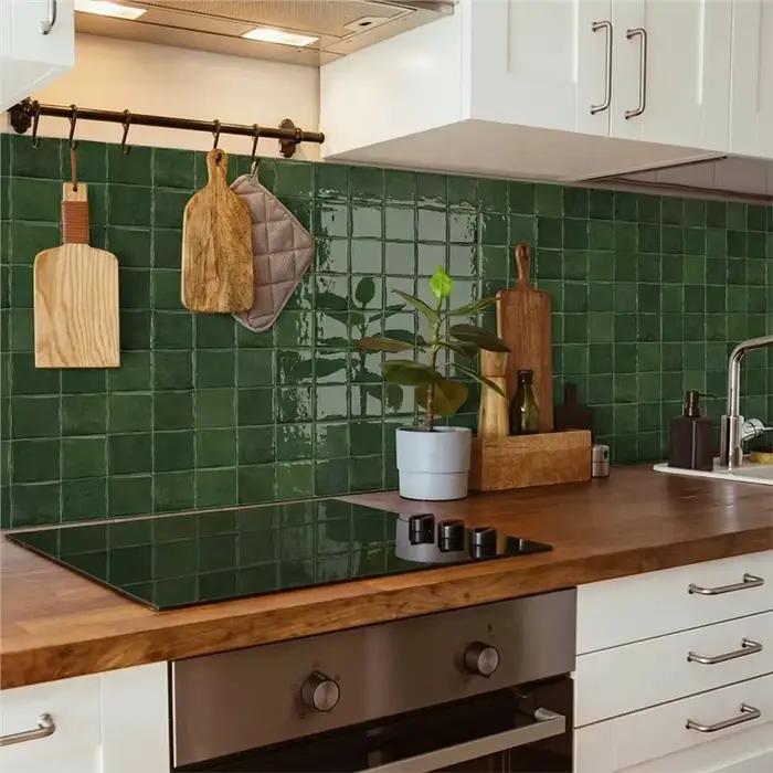 Autocollants pour carreaux muraux BSEVB, 10 feuilles de carreaux autocollants à coller, 6x6 pouces, carrés 3D auto-adhésifs pour cuisine, salle de bain, camping-car