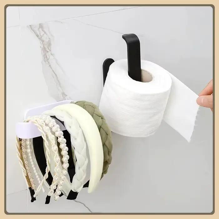 Porte-serviettes de salle de bain, Étagère de rangement simple, Porte-serviettes multifonctionnel pour toilettes, Étagère murale pour suspendre les vêtements