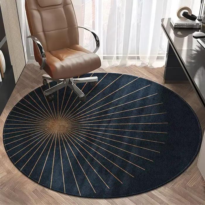 Tapis ronds pour chaise pivotante, tapis de sol, tapis décoratifs pour salon, chambre à coucher, tapis de zone pour canapé et tables basses