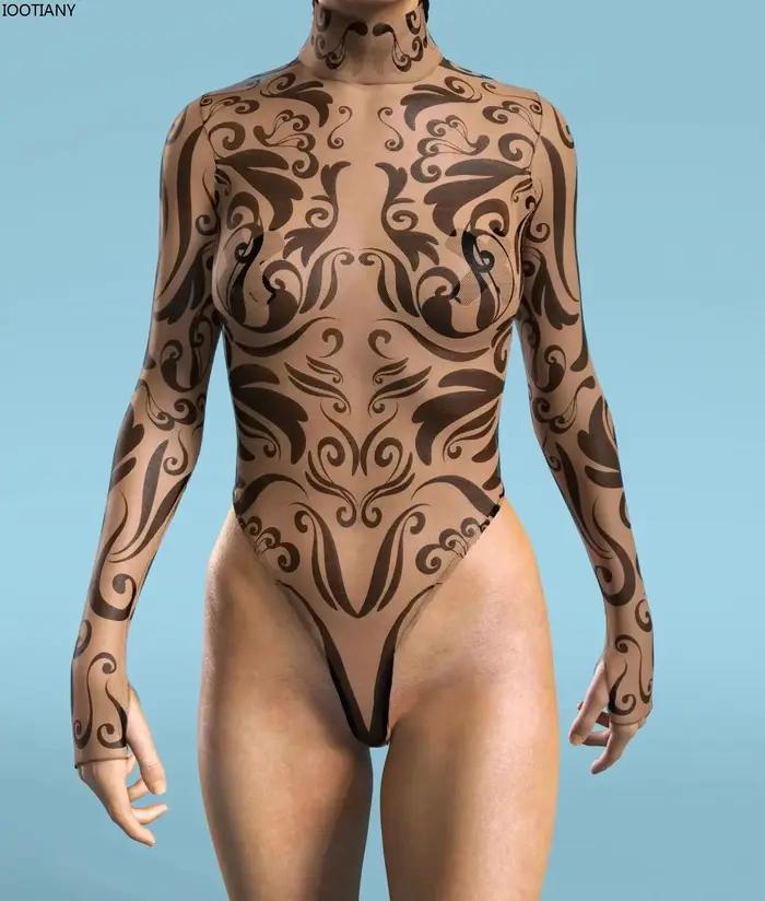 Maillot de bain Sexy en écorce marron pour femmes, combinaison marron Cyberpunk, vêtements de plage, Bikini, fête de carnaval pour adultes, body de jeu de rôle d'halloween