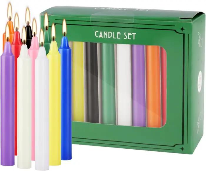 20 petites cires colorées