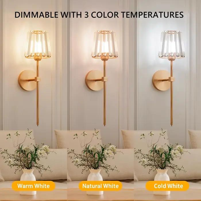 Applique murale sans fil à piles, applique murale sans fil avec ampoule à chargement USB, applique murale à intensité variable 15 couleurs avec télécommande, adaptée pour chambre à coucher, salon, cou