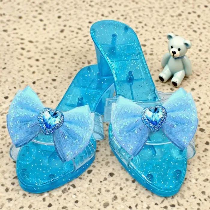 Chaussures de princesse en cristal, accessoires de cosplay, talons hauts, jeux de simulation pour enfants, décoration pour occasions de mascarade sur scène