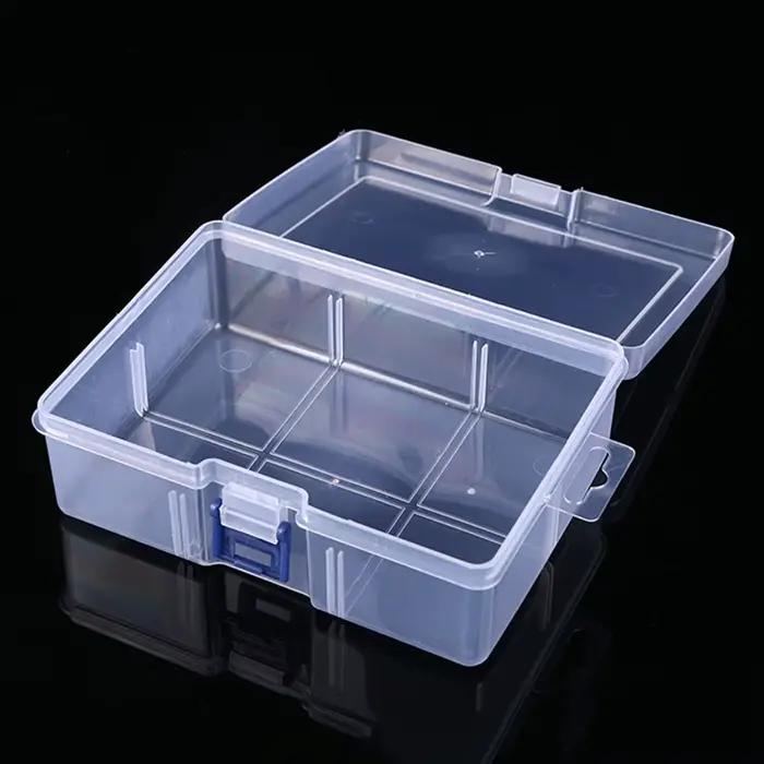 Boîtes de rangement en plastique transparent pour bijoux, accessoires de quincaillerie, petits objets, bricolage, artisanat, cosmétiques