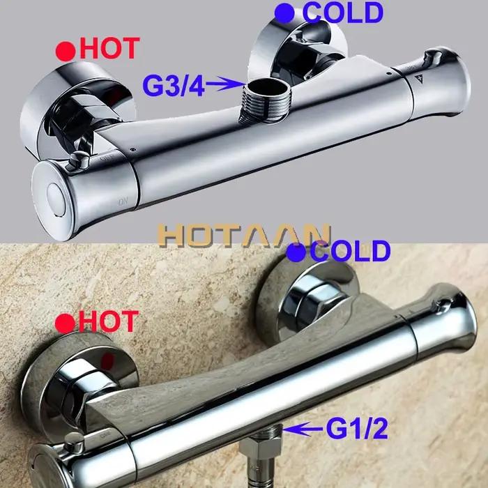 . Douche thermostatique chaude et froide, robinet de baignoire, centre commercial chaud et froid
