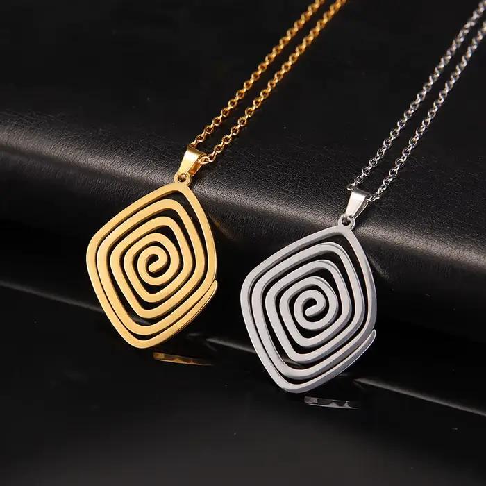Reiki Cho Ku Rei collier guérison Énergie Yoga force pendentif divin géométrique protection Talisman bijoux en acier