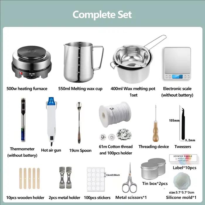 Ensemble d'outils de matériaux de fabrication de bougies parfumées