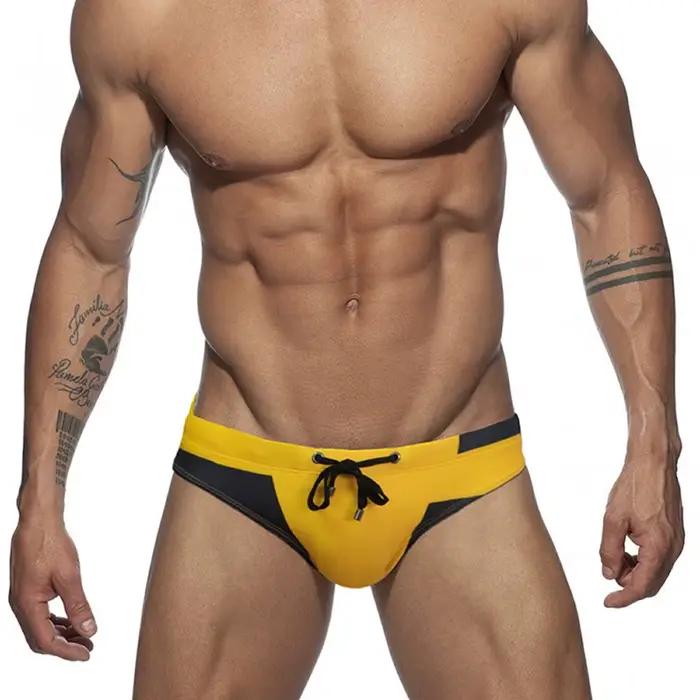 Slip de natation taille basse pour homme, slip de plage sexy, short de surf, marque masculine