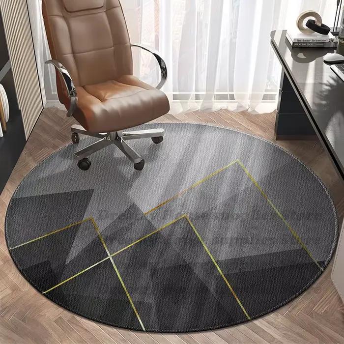 Tapis ronds pour chaise pivotante, tapis de sol, tapis décoratifs pour salon, chambre à coucher, tapis de zone pour canapé et tables basses
