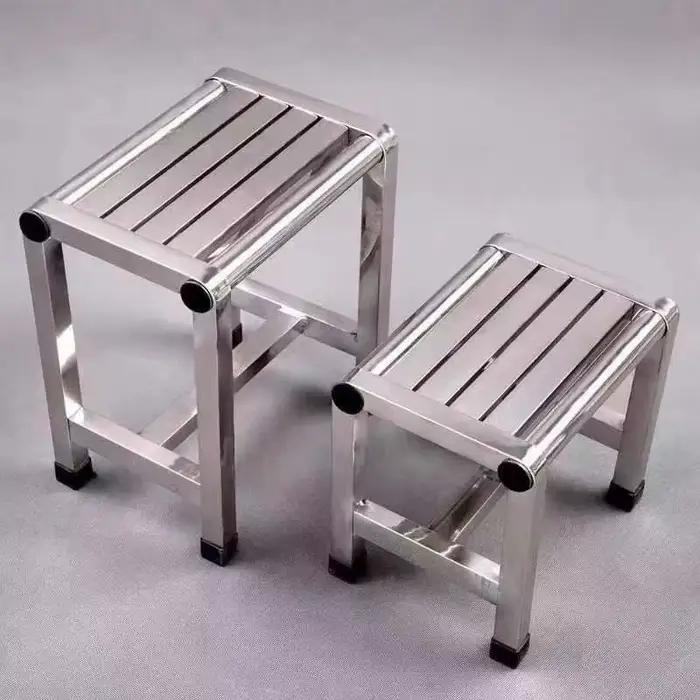 Tabouret polyvalent en acier inoxydable, 1 pièce, tabouret Durable, épais et robuste, idéal pour le salon, la salle de bain, la cuisine et les couloirs