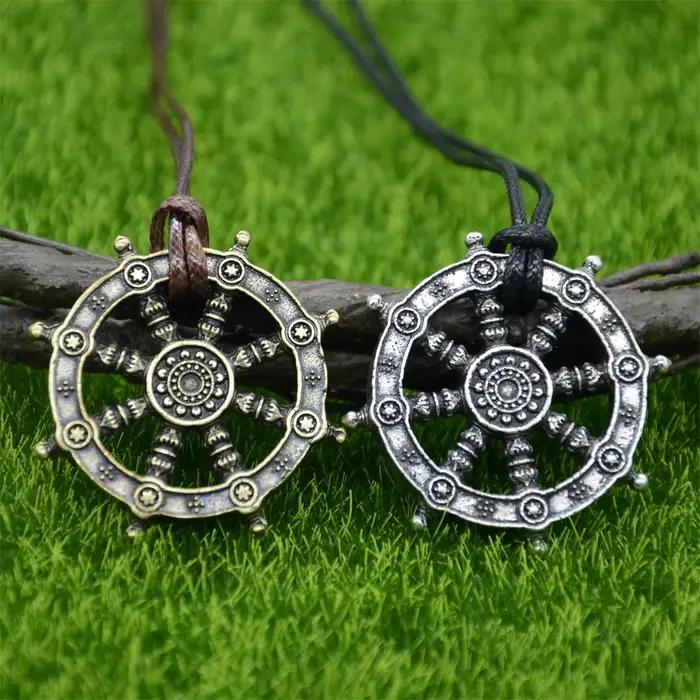 Bijoux religieux roue de vie Samsara bouddhiste