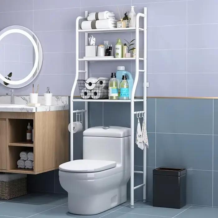 HOToilet-Étagères Murales de Rangement T1 au Sol, pour Toilettes, Machine à Laver sans Jolie çonnage