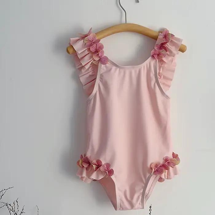 Maillot de bain enfant été 2026 pour fille, 24M-7T, motif floral uni, vêtements de sport aquatique pour bébé
