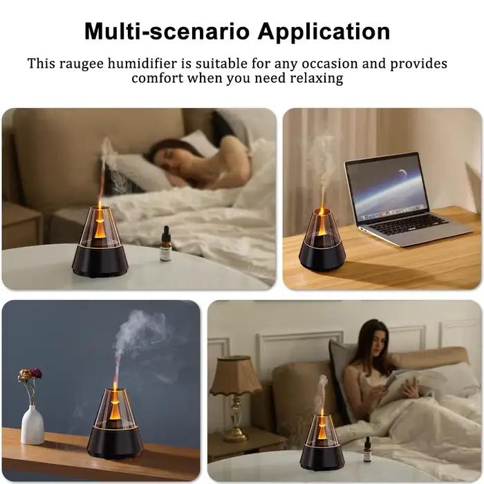 Humidificateur d'air USB Mini diffuseur d'huile essentielle d'arôme maison muet automatique brumisateur diffuseur de parfum avec veilleuse colorée