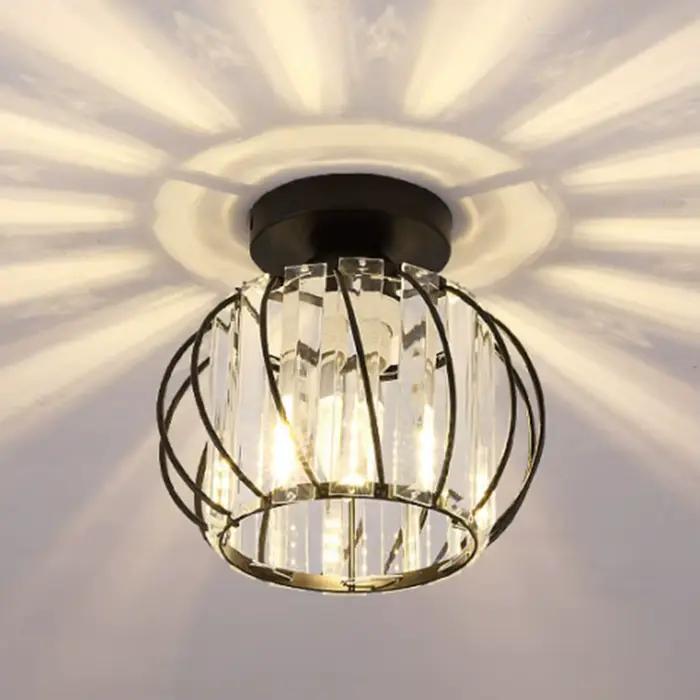 Luminaires de plafond d'allée en verre pour couloir balcon abat-jour de plafond E27 salle à manger lustre décoration nouveauté Design