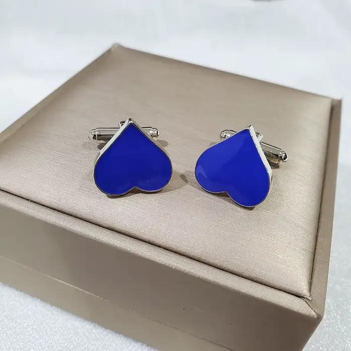 Lèvent de manchette en alliage d'amour du jour de Léon pour hommes, poker imbibé, clous de manches en émail, goujons de manches de chemise de banquet simples, bijoux