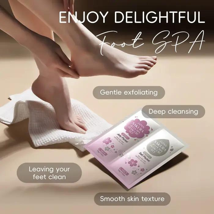 LAIKOU japon Sakura gelée Spa pédicure ensemble adoucisseur pied trempage exfoliant sel