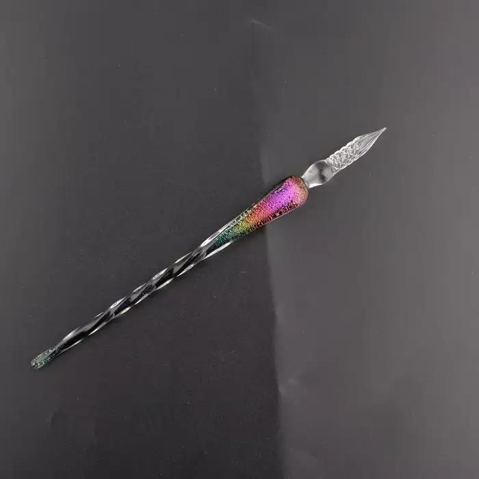Stylo à plume en verre, stylo signature en cristal pour l'art, l'écriture, la décoration et les cadeaux d'affaires, stylo à encre pour la calligraphie