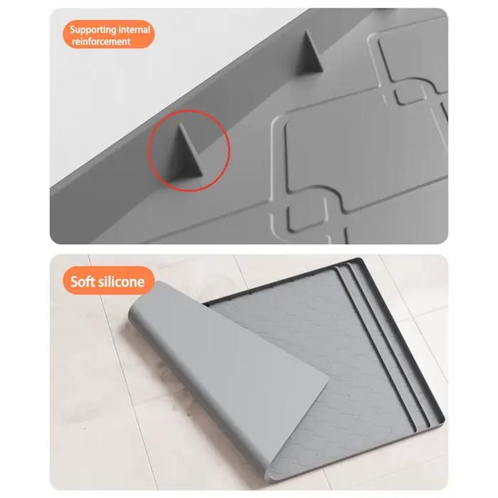 Tapis imperméable sous l'évier 34in*22in, tapis imperméable pour cuisine et salle de bain, bac de récupération d'eau sous l'évier pour cuisine et salle de bain