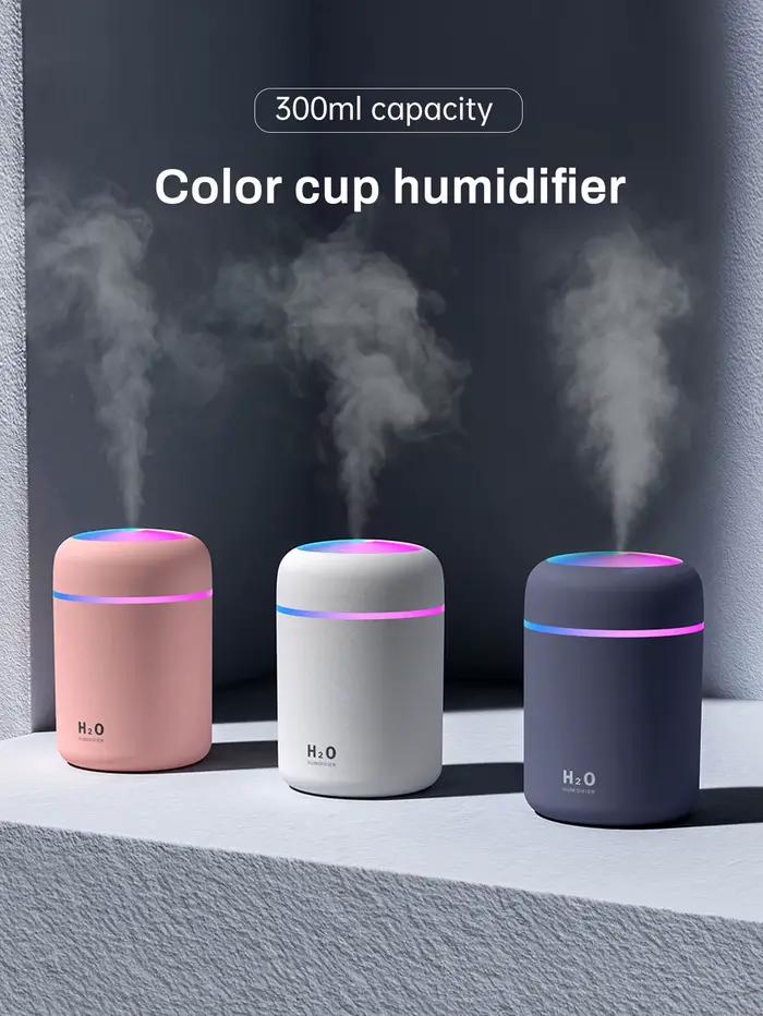 Diffuseur d'aromathérapie, humidificateur, purificateur d'air, voiture, usage domestique, huile essentielle d'aromathérapie légère de sept couleurs, 300ml