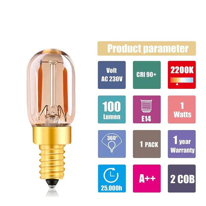 GANRILAND Lot de 10 ampoules LED bougies E12 E14 dimmables C7 T22G 1W, lumière décorative 110V US 220V EU, ampoule blanche chaude pour la décoration