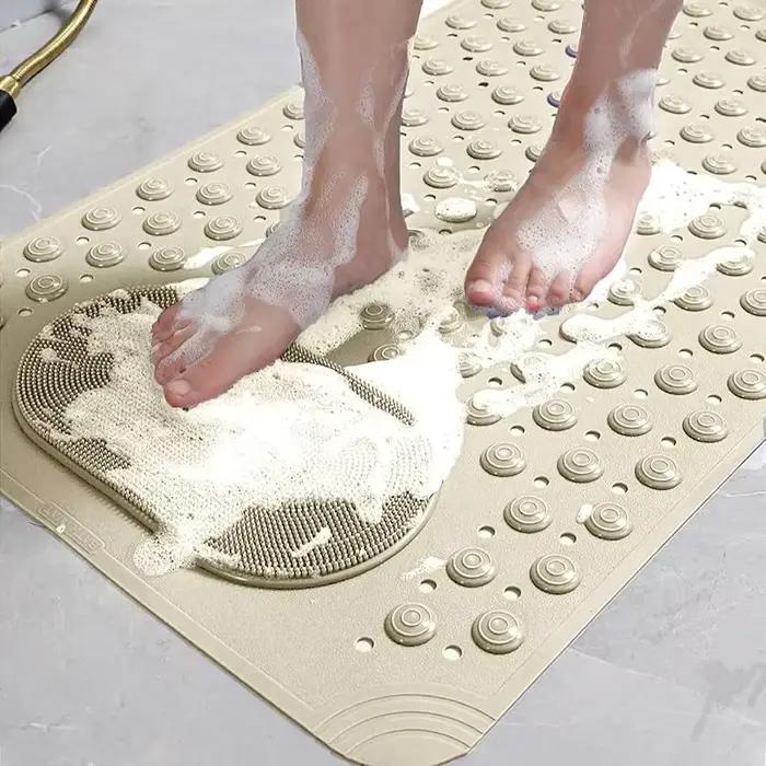 Tapis de sol antidérapant pour salle de bain, design trois couleurs, pour douche, toilettes, baignoire, salle de bain, massage, doux, usage domestique quotidien