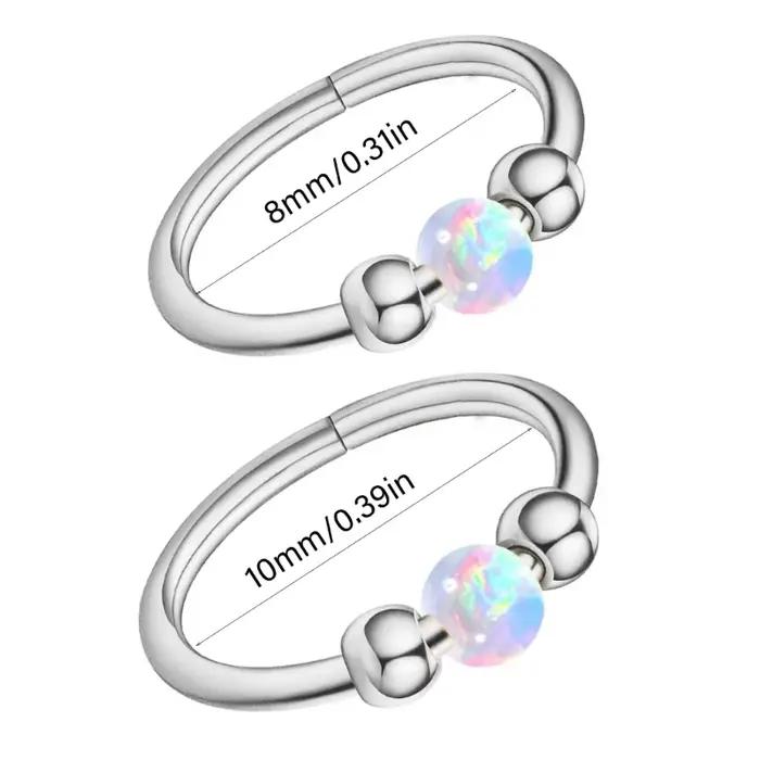 Anneau nez perlé en délicate, cerceau articulé Rook conque Cartilage Daith Tragus boucle d'oreille élégant bijoux