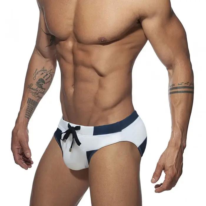 Slip de natation taille basse pour homme, slip de plage sexy, short de surf, marque masculine