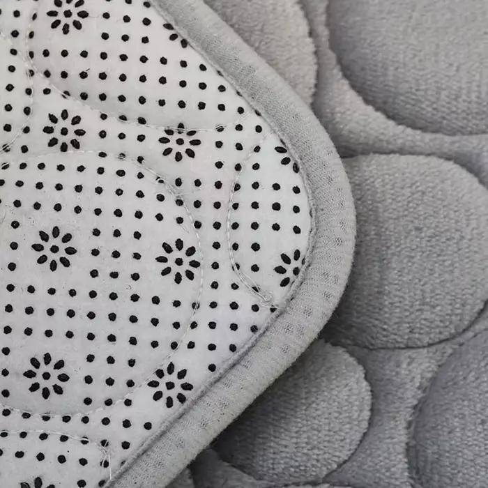 Ensemble de 3 tapis de salle de bain absorbants et antidérapants, couleur unie, motif pierre, confortables et doux, ensemble trois pièces