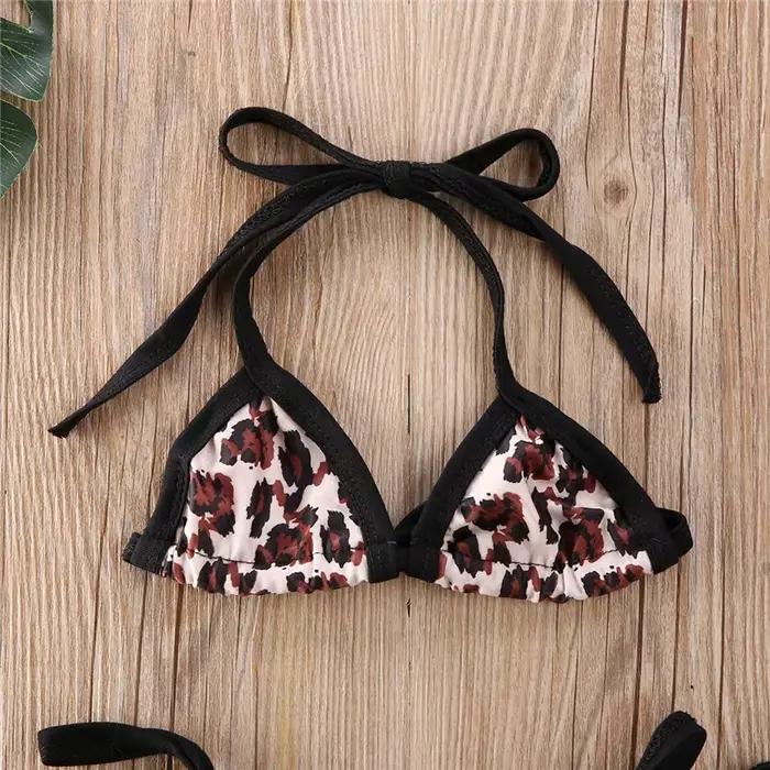 0-24 mois bébé filles maillots de bain imprimé léopard maillot de bain bikini pour les filles 2025 été infantile filles maillots de bain