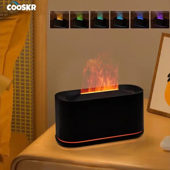 Humidificateur d'arôme d'air USB, humidificateur de flamme de bureau pour la maison, Mini humidificateur d'air, diffuseur d'huile essentielle de parfum avec veilleuse