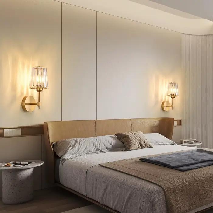 Applique murale Led en cristal au design nordique moderne, luminaire décoratif d'intérieur, idéal pour une chambre à coucher, un salon, une salle à manger ou une table de chevet