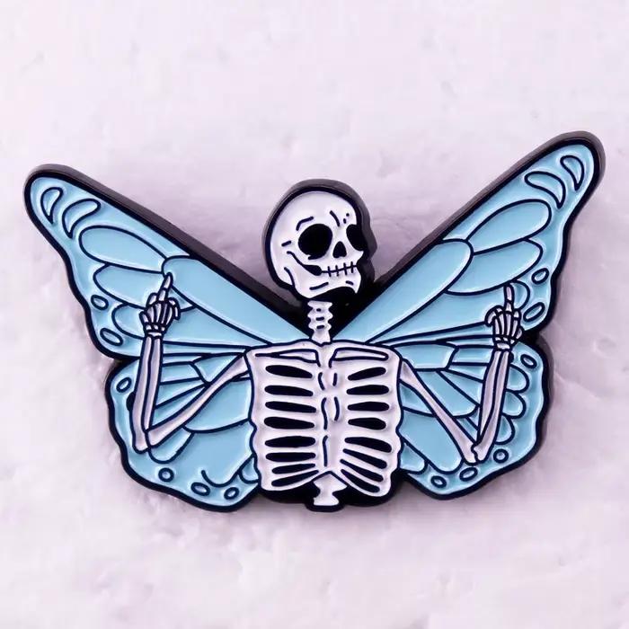 Accessoires de Costume d'horreur d'halloween, broche en émail de crâne blanc, bijoux de vacances, cadeau Unique pour amis, nouvelle collection