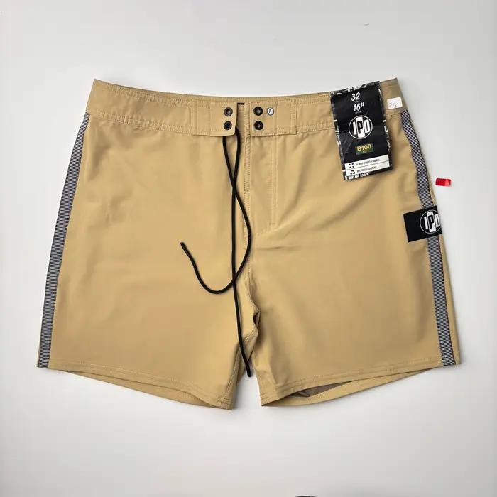 Shorts de surf imperméables Bermuda pour hommes, shorts de plage, de natation, de sport, avec élasticité, Chase B100 Fit 16" Boardshort IPD