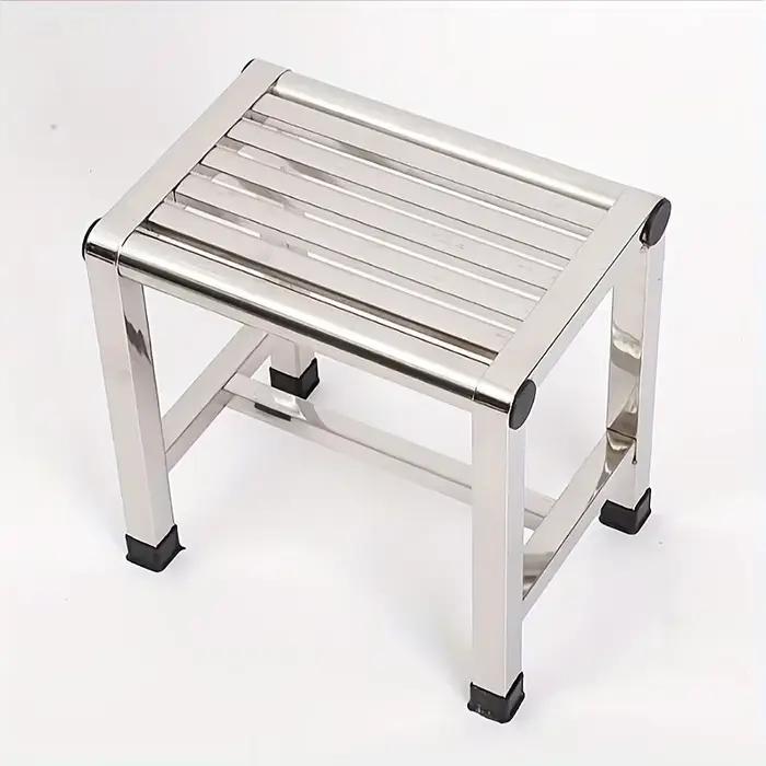 Tabouret polyvalent en acier inoxydable, 1 pièce, tabouret Durable, épais et robuste, idéal pour le salon, la salle de bain, la cuisine et les couloirs