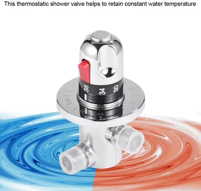 Robinet de douche thermostatique pour contrôle de salle de douche, avec contrôle Intelligent de la température et accessoires d'engrenage de vanne cachée