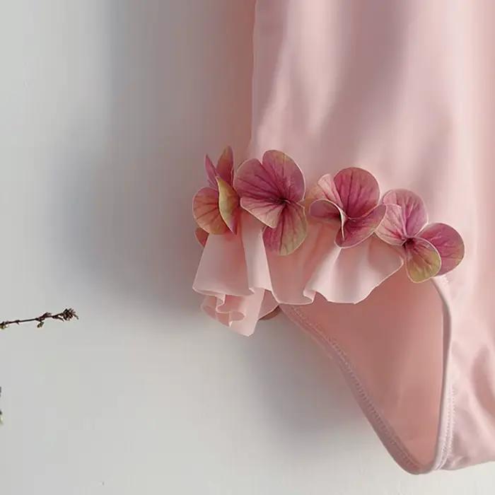 Maillot de bain enfant été 2026 pour fille, 24M-7T, motif floral uni, vêtements de sport aquatique pour bébé