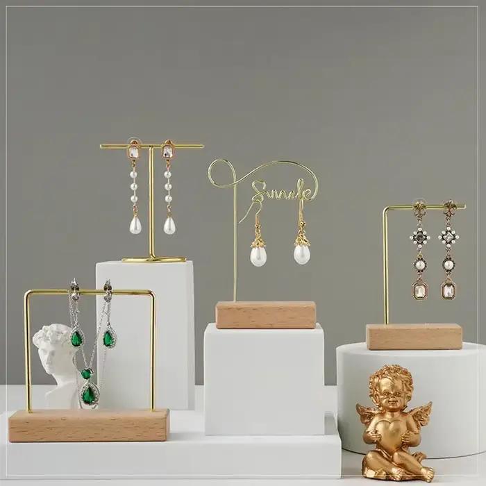 Présentoir à bijoux, étagère métallique, collier, bague, Bracelet, boucles d'oreilles, organisateur, support de rangement, accessoires Photo, ornements de décoration