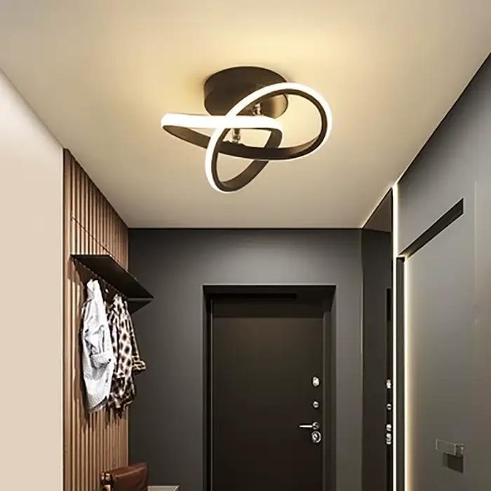 Plafonniers d'allée de bande de LED, lampes minimalistes modernes, salon, balcon, entrée, escalier, luminaires de décoration intérieure