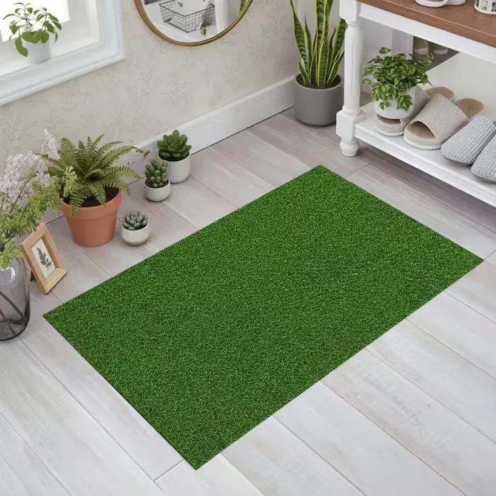 Tapis vert à motif herbe, tapis moderne, tapis de couloir, tapis décoratif pour la maison, tapis de salon, cadeau de pendaison de crémaillère