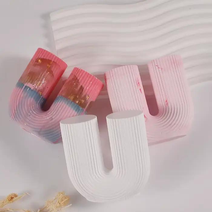 Moule de bougie en Silicone en forme de U