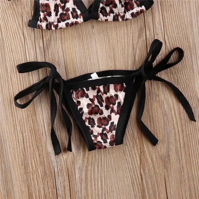 0-24 mois bébé filles maillots de bain imprimé léopard maillot de bain bikini pour les filles 2025 été infantile filles maillots de bain
