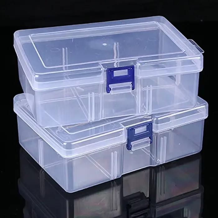 Boîtes de rangement en plastique transparent pour bijoux, accessoires de quincaillerie, petits objets, bricolage, artisanat, cosmétiques