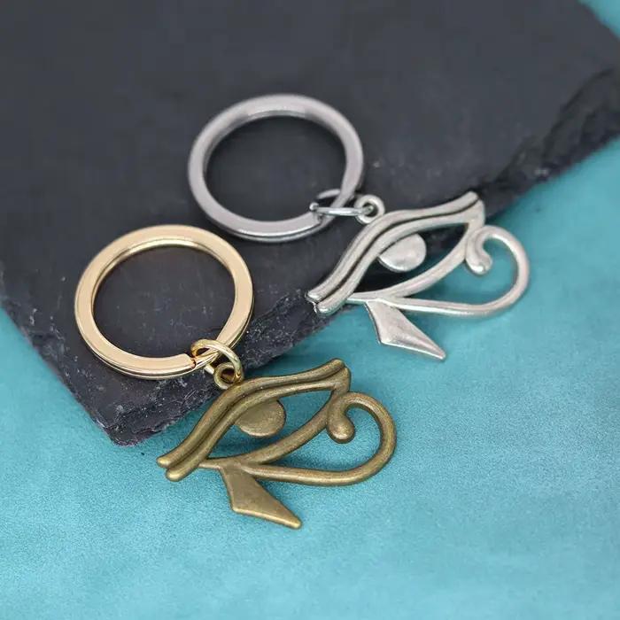 Porte-clés pendentif amulette œil d'horus Ra égyptien pour hommes et femmes