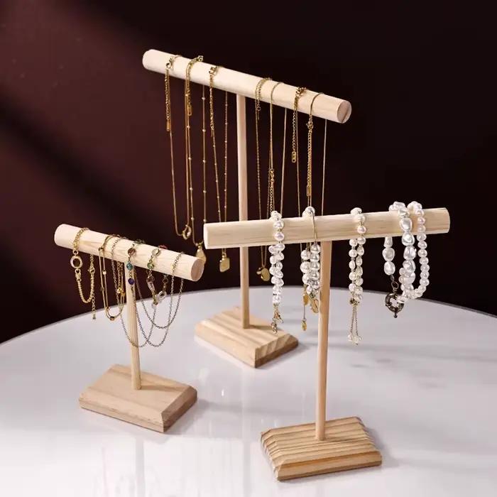 Présentoir à Bracelets en Forme de T, Support à Bijoux, Présentoir à Colliers, Organisateur de Bracelets, Meuble de Rangement pour Bijoux