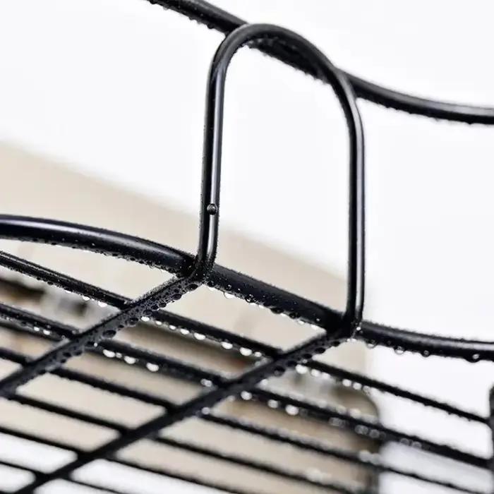 Étagère murale d'angle pour salle de bain, panier de rangement en fer pour douche, support cosmétique, porte-shampoing, organisateur de salle de bain, étagères murales