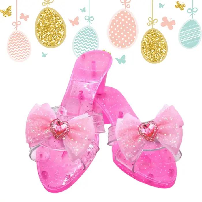 Chaussures de princesse en cristal, accessoires de cosplay, talons hauts, pour jeux de simulation, scintillantes, pour scène, fête masquée